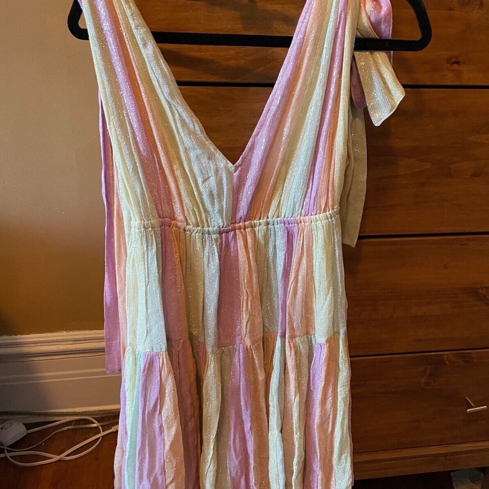 Sundress Fanya Marbella Rainbow Shimmer Dress Large/Extra LargeSleeveless V Neck